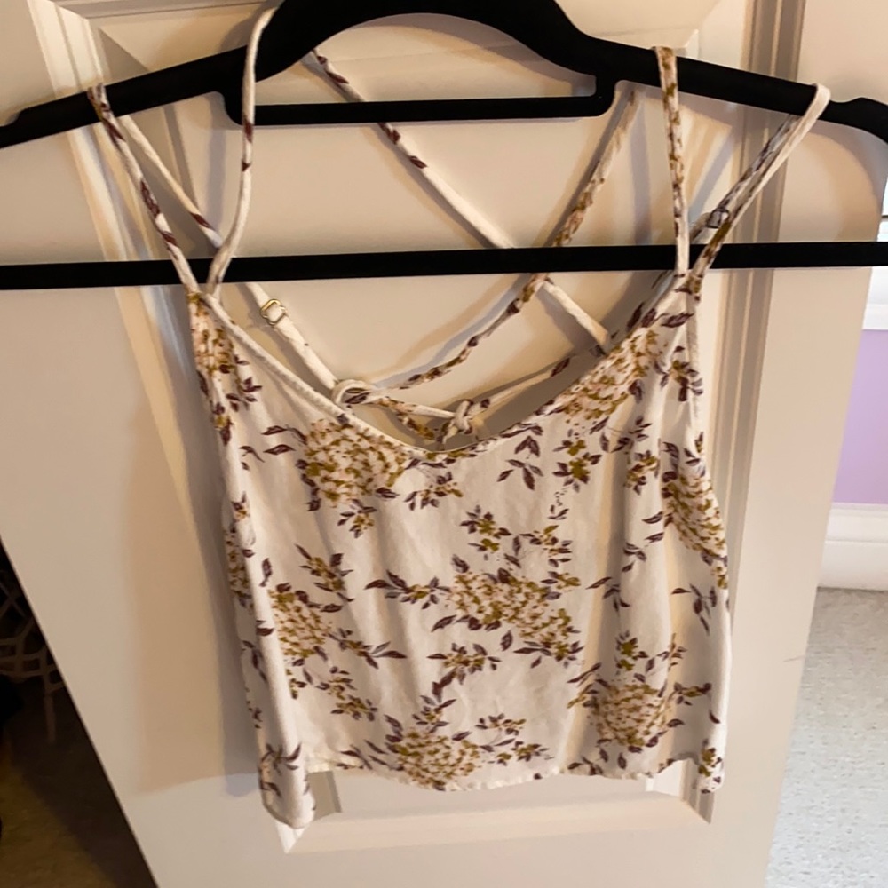 Floral white going out top